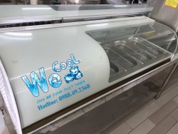 Tủ trưng bày Sushi 1 tầng kính trắng