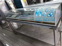Tủ trưng bày Sushi 1 tầng kính trắng