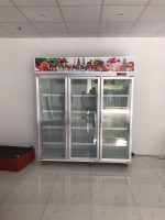 Tủ trưng bày hoa quả 3 cánh kính