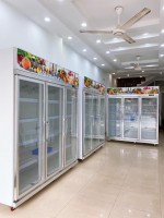 Tủ trưng bày hoa quả 3 cánh kính