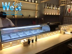 Tủ trưng bày Sushi 1 tầng kính đen