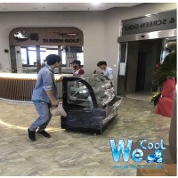 Tủ trưng bày kính cong 90cm để bàn