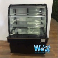 Tủ trưng bày bánh kính cong 3 tầng 1m