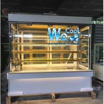 tủ trưng bày bánh kính vuông 5 tầng